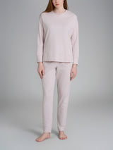 Pigiama girocollo tinta unita in Interlock di cotone Rossi Donna - Ragno