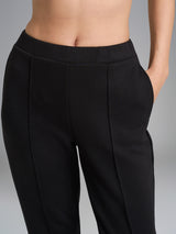 Pantalone dritto con tasche in Scuba Neri Donna - Ragno