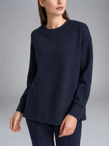 Felpa girocollo in Scuba Blu Donna - Ragno