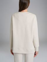 Felpa girocollo in Scuba Bianchi Donna - Ragno