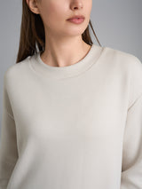 Felpa girocollo in Scuba Bianchi Donna - Ragno