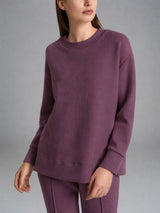 Felpa girocollo in Scuba Viola Donna - Ragno