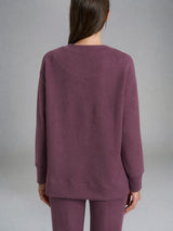 Felpa girocollo in Scuba Viola Donna - Ragno