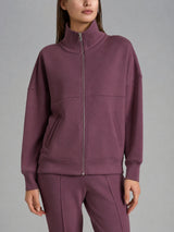 Giacchina con zip in Scuba Viola Donna - Ragno