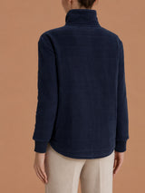 Giacchina con zip in Trapuntino Blu Donna - Ragno