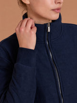 Giacchina con zip in Trapuntino Blu Donna - Ragno