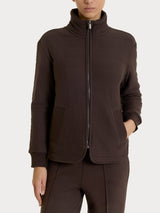 Giacchina con zip in Trapuntino Marroni Donna - Ragno