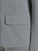 Blazer doppio petto con fantasia a spina di pesce in Eco Jacquard Neri Donna - Ragno