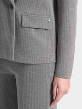 Blazer doppio petto con fantasia a spina di pesce in Eco Jacquard Marroni Donna - Ragno