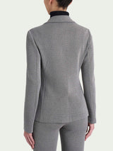 Blazer due bottoni con fantasia a spina di pesce in Eco Jacquard Marroni Donna - Ragno