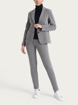 Blazer due bottoni con fantasia a spina di pesce in Eco Jacquard Marroni Donna - Ragno