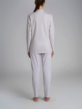 Pigiama con scollo a V in Interlock di cotone Viola Donna - Ragno