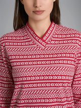 Pigiama nordico con scollo a V in interlock di cotone Rossi Donna - Ragno