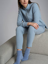 Pigiama con zip in tinta unita in Cotton Eco Pile Bianchi Donna - Ragno