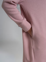 Vestaglia con zip in tinta unita in Cotton Eco Pile Rosa Donna - Ragno