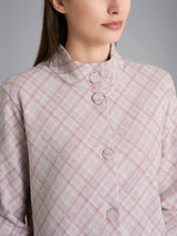 Pigiama aperto con fantasia in Cotton Eco Pile Viola Donna - Ragno