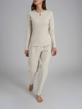 Pigiama con scollo a goccia in Thermo Cotton Bianchi Donna - Ragno