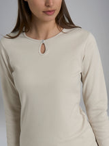 Pigiama con scollo a goccia in Thermo Cotton Bianchi Donna - Ragno