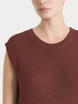Smanicato in Lurex Rice Stitch Marroni Donna - Ragno