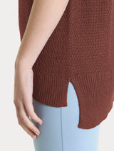 Smanicato in Lurex Rice Stitch Marroni Donna - Ragno