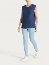 Smanicato in Lurex Rice Stitch Blu Donna - Ragno