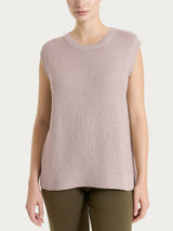 Smanicato in Lurex Rice Stitch Rosa Donna - Ragno