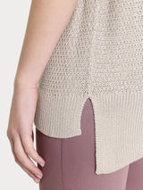 Polo in Lurex Rice Stitch Marroni Donna - Ragno