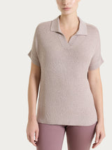 Polo in Lurex Rice Stitch Rosa Donna - Ragno