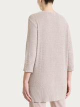 Cardigan aperto in Lurex Rice Stitch Marroni Donna - Ragno