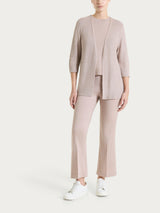 Cardigan aperto in Lurex Rice Stitch Rosa Donna - Ragno