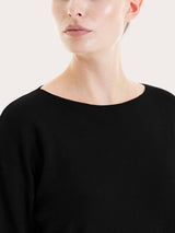 Maglia girocollo in punto piquet di puro cotone Neri Donna - Ragno