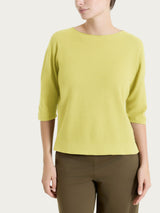 Maglia girocollo in punto piquet di puro cotone Gialli Donna - Ragno