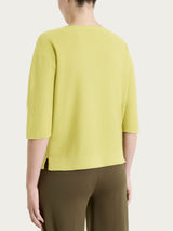 Maglia girocollo in punto piquet di puro cotone Gialli Donna - Ragno