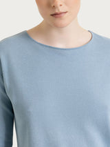 Maglia girocollo in punto piquet di puro cotone Azzurri Donna - Ragno