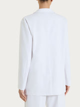 Blazer destrutturato con un bottone in Compact Light Bianchi Donna - Ragno