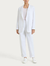 Blazer destrutturato con un bottone in Compact Light Bianchi Donna - Ragno