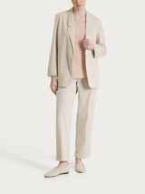 Blazer destrutturato con un bottone in Compact Light Bianchi Donna - Ragno