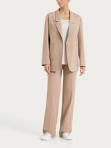 Blazer destrutturato con un bottone in Compact Light Marroni Donna - Ragno