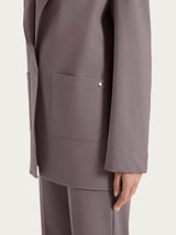 Blazer destrutturato con un bottone in Compact Light Marroni Donna - Ragno