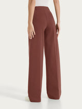 Pantalone a palazzo con tasche in Compact Light Marroni Donna - Ragno