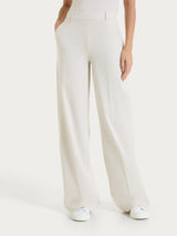 Pantalone a palazzo con tasche in Compact Light Bianchi Donna - Ragno