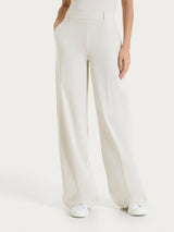Pantalone a palazzo con tasche in Compact Light Bianchi Donna - Ragno