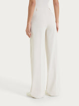 Pantalone a palazzo con tasche in Compact Light Bianchi Donna - Ragno