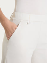 Pantalone a palazzo con tasche in Compact Light Bianchi Donna - Ragno