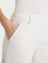 Pantalone a palazzo con tasche in Compact Light Bianchi Donna - Ragno