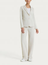 Pantalone a palazzo con tasche in Compact Light Bianchi Donna - Ragno