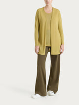 Pantalone a palazzo con tasche in Compact Light Verdi Donna - Ragno