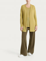 Pantalone a palazzo con tasche in Compact Light Verdi Donna - Ragno