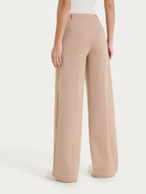 Pantalone a palazzo con tasche in Compact Light Marroni Donna - Ragno