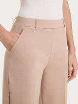 Pantalone a palazzo con tasche in Compact Light Marroni Donna - Ragno